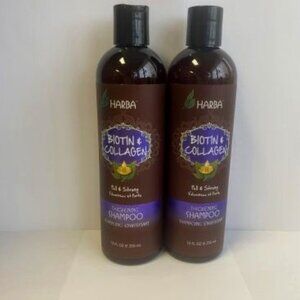 Harba Biotin & Collagen Shampoo 12 Fl. Oz.( Pack of 2)
